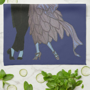 Linge De Cuisine Nouveaux mariés Art Déco vintage, Danse Mariage d'