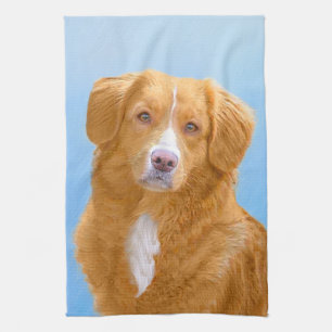 Linge De Cuisine Nouvelle-Écosse Peinture de chien pour l'essayeur 