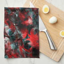 Nuit avec des feuilles rouges gâtés vifs tombés su