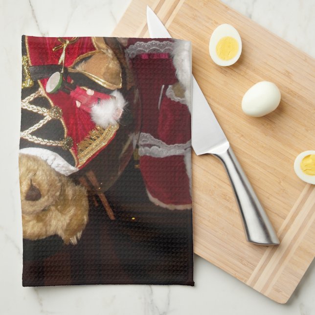 Linge De Cuisine Nutcracker Teddy Bear Collection de Noël (Quart Plié)