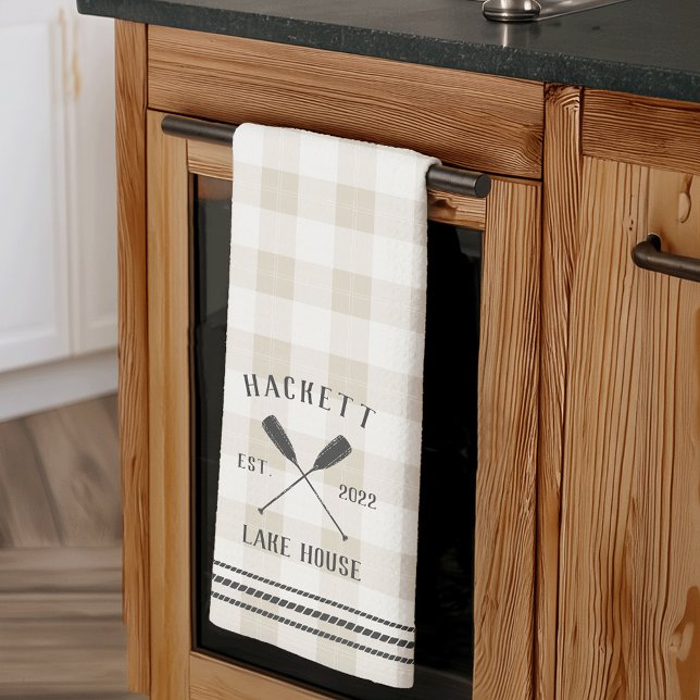Linge De Cuisine Oars Rustiques Plaid Personnalisé Lake House (Créateur téléchargé)