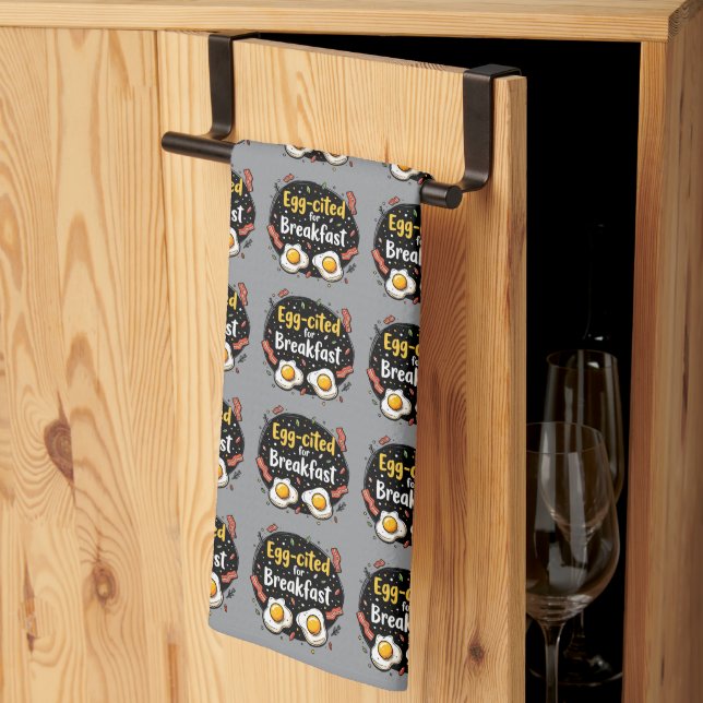 Linge De Cuisine Oeuf cité pour Breakfast Funny Foodie Pun Design (Pliage en tiers)