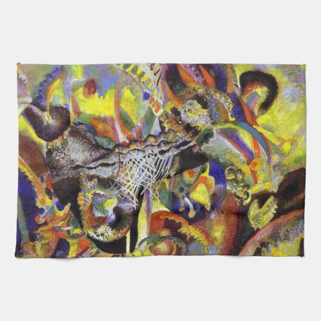Linge De Cuisine Oeuvre Abstraite Wassily Kandinsky (Horizontal)
