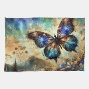 Linge De Cuisine Œuvre d'art fantastique représentant un papillon c