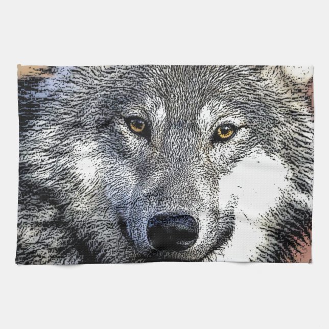 Linge De Cuisine OEuvre Wolf Eyes (Horizontal)