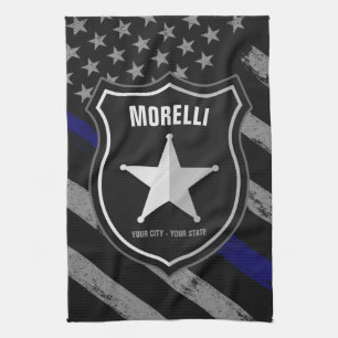 Linge De Cuisine Officier de police Shérif Cop Flag