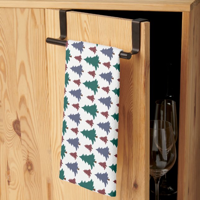 Linge De Cuisine Oh arbres de Noël (Pliage en tiers)