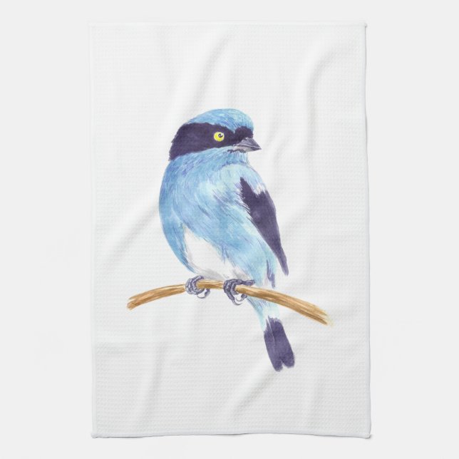 Linge De Cuisine Oiseau bleu (Vertical)