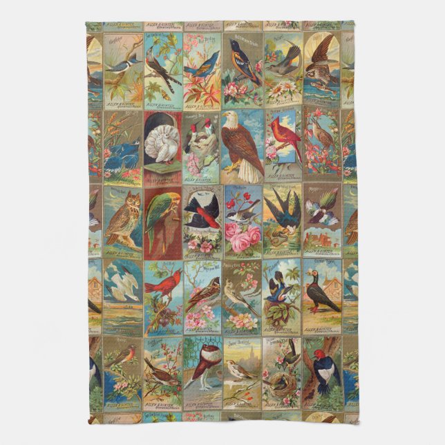Linge De Cuisine Oiseaux du 19ème siècle des illustrations de (Vertical)