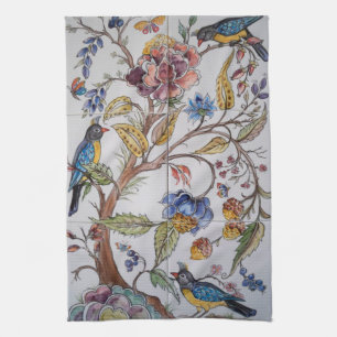 Linge De Cuisine Oiseaux Fleurs florales Chinoiserie Carrelage Orie