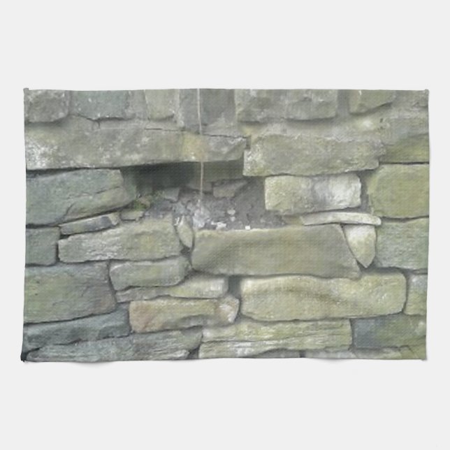 Linge De Cuisine Old Wall, Stone, Bricks (Horizontal)