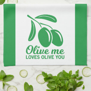 Linge De Cuisine Olive Me Love You