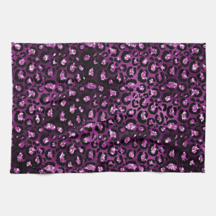 Linge De Cuisine Ombre violet et Parties scintillant de glam noir L
