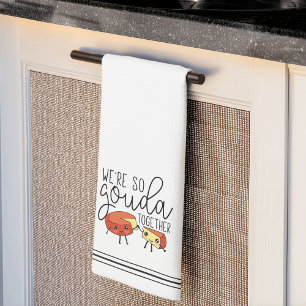 Linge De Cuisine On est tellement Gouda Ensemble Cute Funny Cheese 
