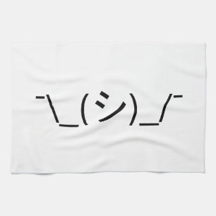 Linge De Cuisine Oops Shrug Emoticon ; -\_(シ)_/