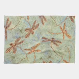 Linge De Cuisine Or de danse de libellule
