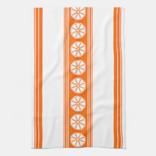 Linge De Cuisine Orange Luxe Jacquard Stripes