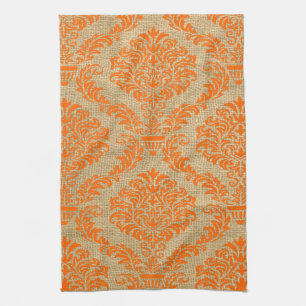 Linge De Cuisine Orange Parisien Moods Damask