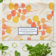 Orange Watercolor Airbnb Beach Location de vacance