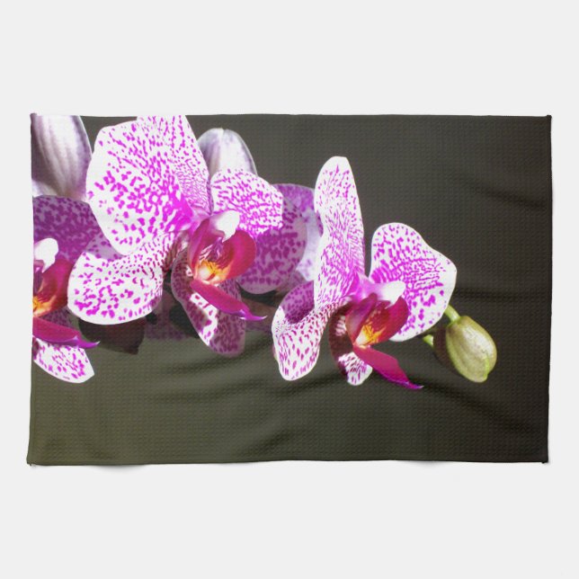Linge De Cuisine Orchidées roses (Horizontal)