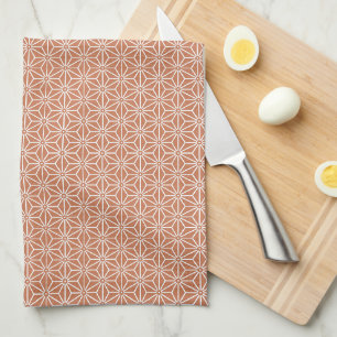 Linge De Cuisine Oriental Beige Ensyucha Asanoha Motif du Japon
