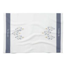 Ornement de vacances Elégant Marine et Gold Waterc