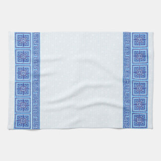 Linge De Cuisine Ornement en mosaïque grecque - Tons de bleu