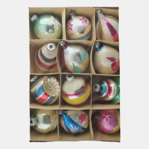 Linge De Cuisine Ornements de Noël, Vintage, Verre, Favoris