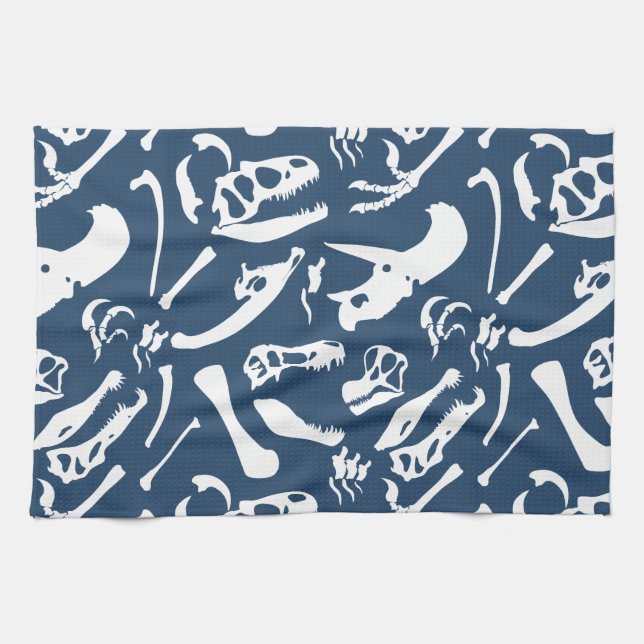Linge De Cuisine Os dinosaures (Bleu) (Horizontal)
