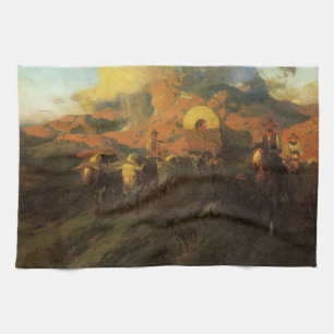 Linge De Cuisine Ouest américain vintage, piste Overland par Johnso