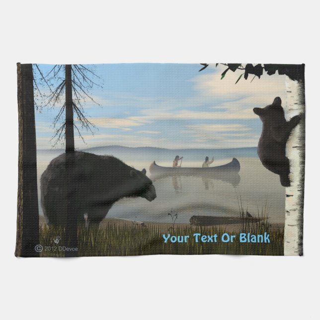 Linge De Cuisine Ours de plage (Horizontal)