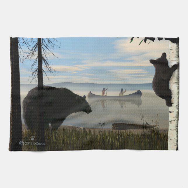Linge De Cuisine Ours de plage (Horizontal)