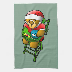 Linge De Cuisine Ours en peluche de Noël