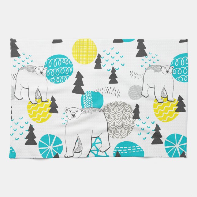 Linge De Cuisine Ours polaire (Horizontal)