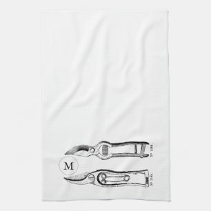 Linge De Cuisine Outils vintages de jardinage Pruners Monogram K Se
