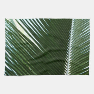 Linge De Cuisine Overlapping Palm Fronds Tropical Green Abstract
