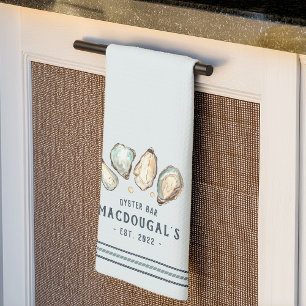 Linge De Cuisine Oyster & Pearl Nom de famille personnalisé Oyster
