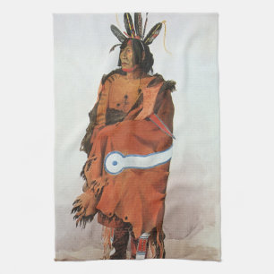 Linge De Cuisine Pachtuwa-Chta, Portrait d'un guerrier arikara par 