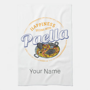 Linge De Cuisine Paella Snack Vintage Espagne Poêle à Paella Souven
