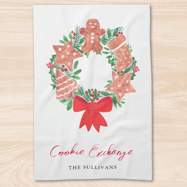 Linge De Cuisine Pain d'épices Noël Holiday Cookie Exchange (Créateur téléchargé)