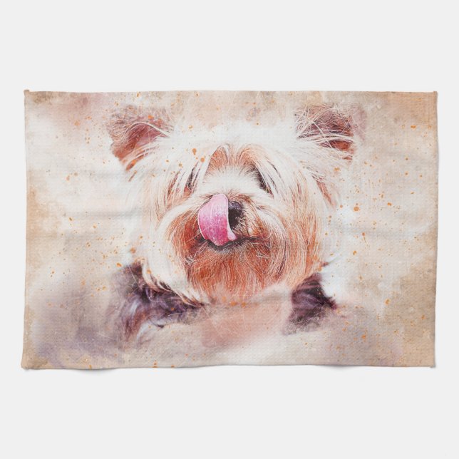 Linge De Cuisine Painted Dog Print (Horizontal)