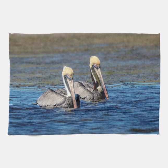 Linge De Cuisine Paires de pélicans (Horizontal)