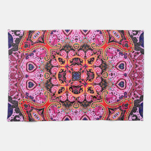 Linge De Cuisine Paisley multicolore, design d'impression d'écharpe