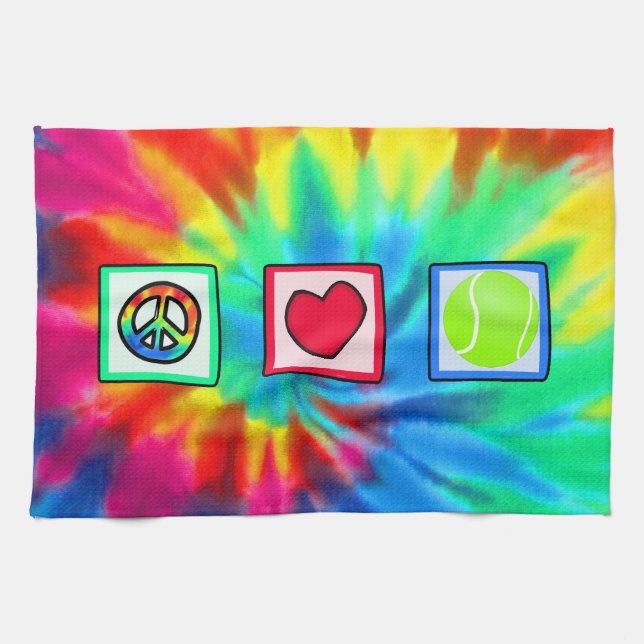 Linge De Cuisine Paix, amour, tennis (Horizontal)