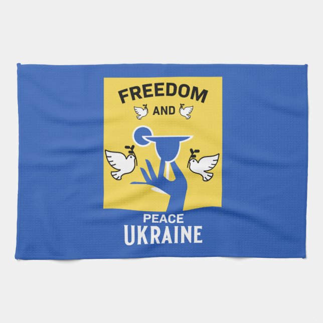 Linge De Cuisine Paix En Ukraine - Amour Et Soutien (Horizontal)