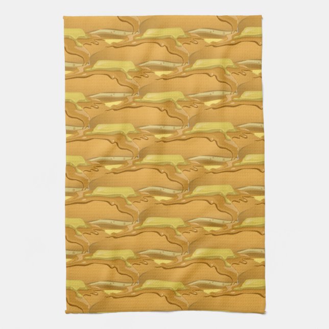 Linge De Cuisine Pancake et sirop d'érable motif mignon (Vertical)