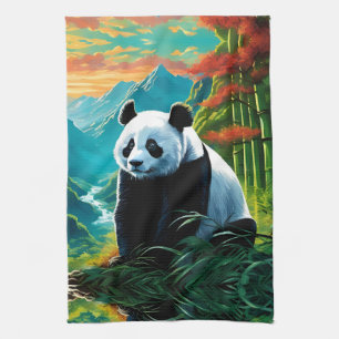 Linge De Cuisine Panda Bear dans les nuages
