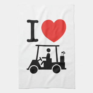Linge De Cuisine Panier de golf I Heart (Love)