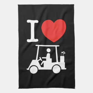 Linge De Cuisine Panier de golf I Heart (Love)