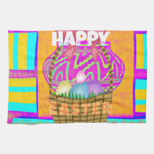 Linge De Cuisine Panier de Pâques et d'Oeufs inspirés de l'Afrique 